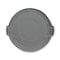 Rubbermaid Commercial Round Flat Top Lid, for 55gal Round BRUTE Containers, 26.75" dia, Gray FG265400GRAY - alternate 2